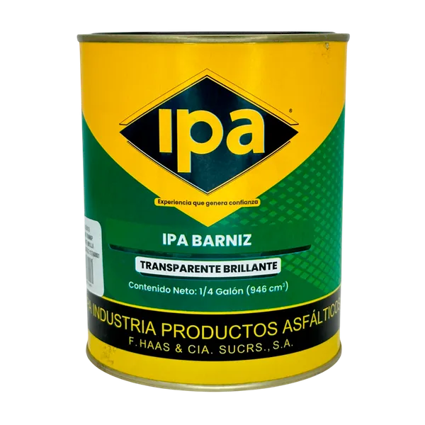 Ipa Barniz Transparente Brillante 1/4 Galón
